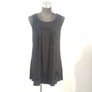 Wrapper Black Tunic Top
